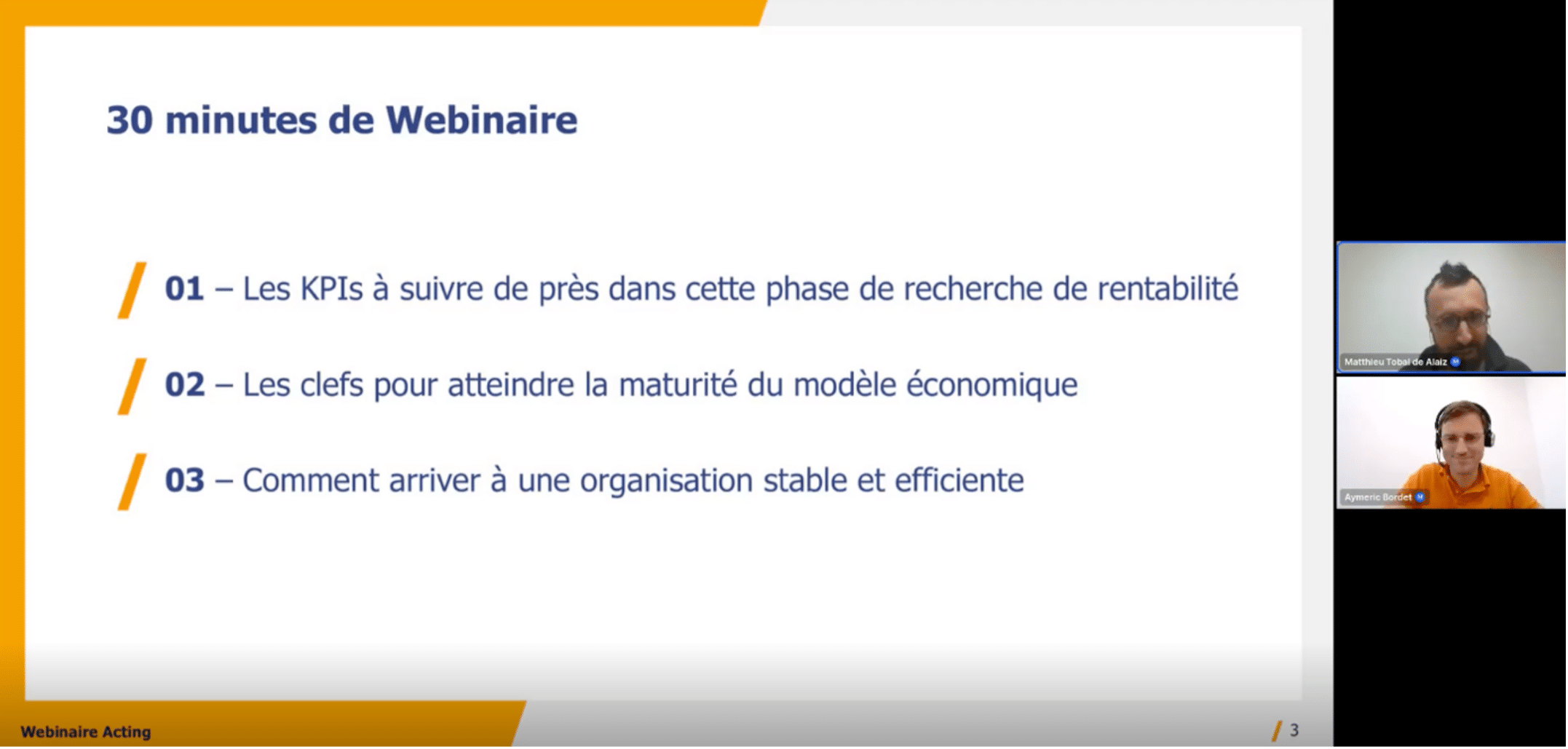 Replay webinaire rentabilité startup